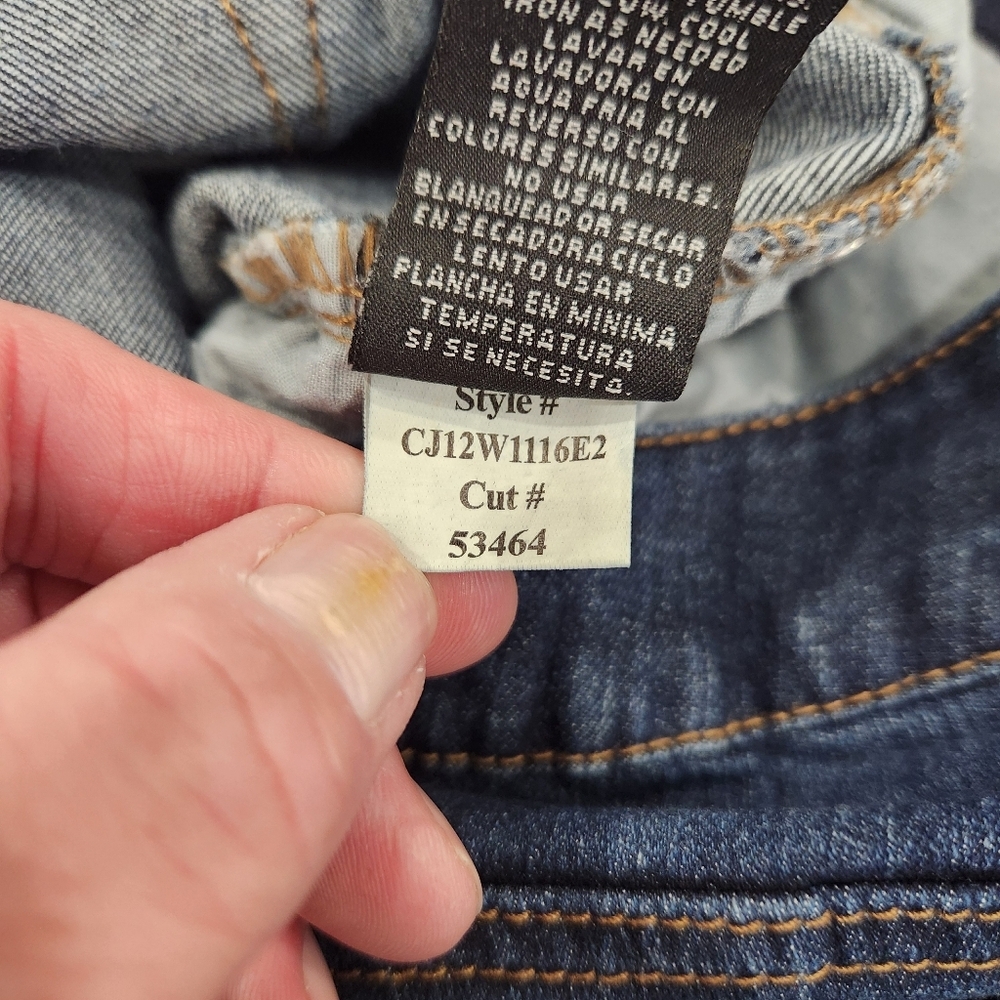 Vintage 1822 Denim Jeans Womens 14 Ankle Tapered Blue Dark Wash Stretch China - Picture 7 of 13